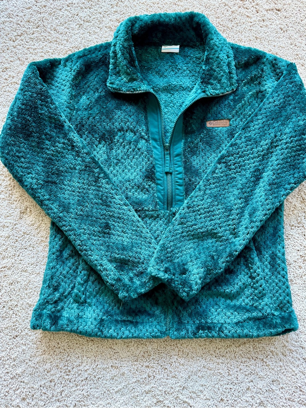 Women’s Columbia Fire Side II Sherpa Full Zip Fleece Jacket Green Size L